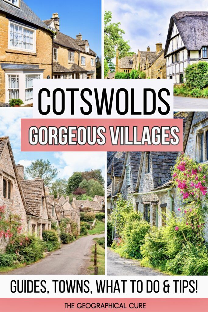 Pinterest pin graphic for beautiful villages in the Cotswolds