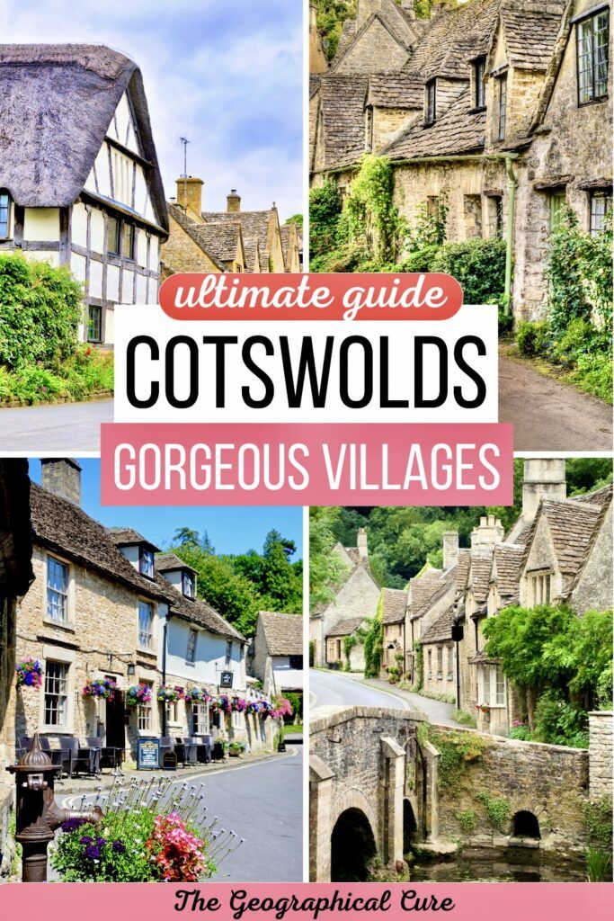 Pinterest pin graphic for beautiful villages in the Cotswolds