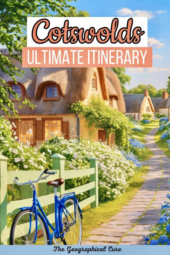 Pinterest pin graphic for beautiful villages in the Cotswolds