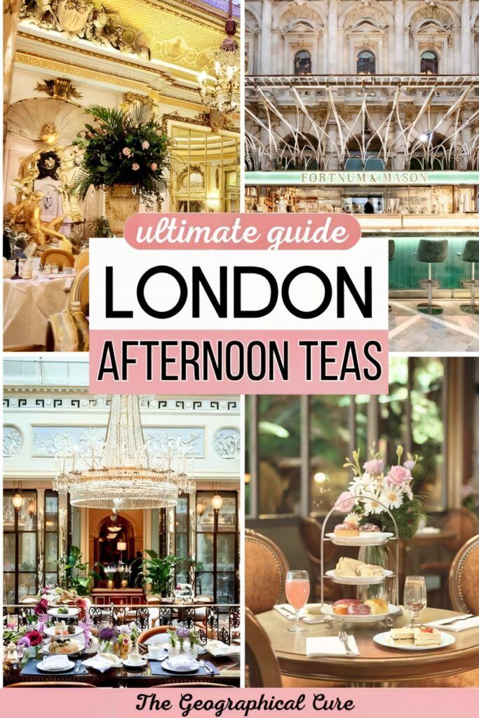 Pinterest pin graphic for best afternoon teas in London