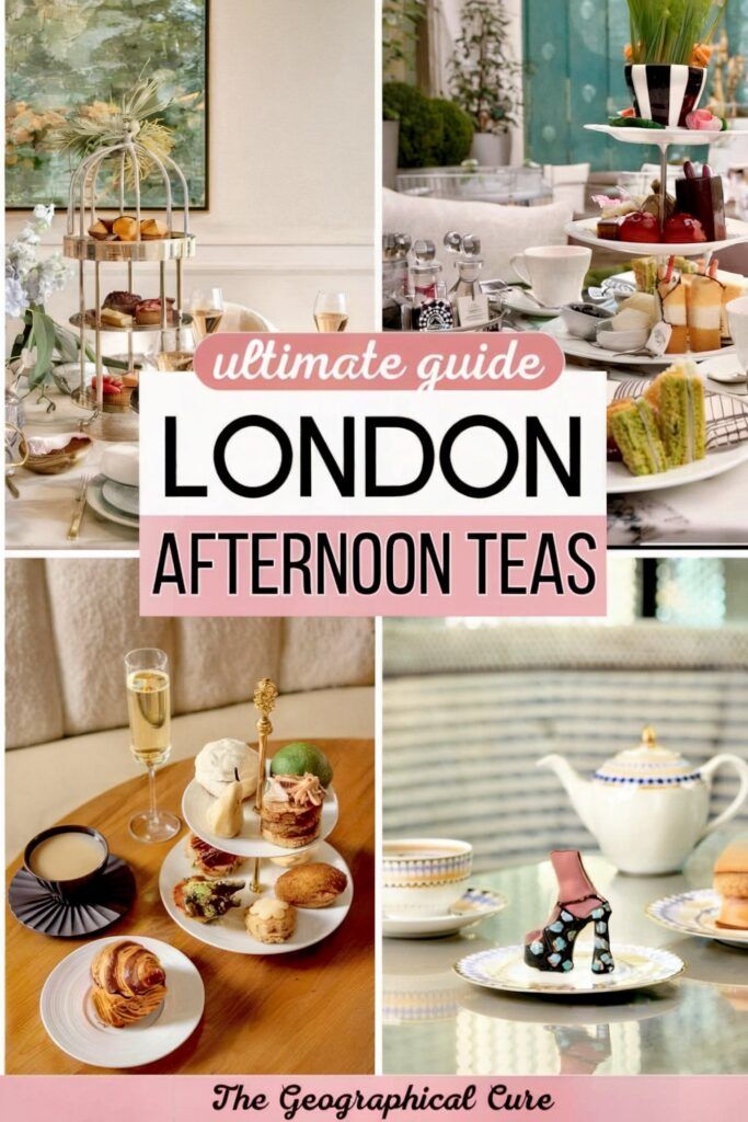 Pinterest pin graphic for guide to the best afternoon teas in London