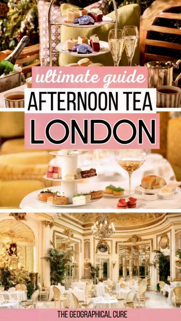 Pinterest pin graphic for best afternoon teas in London