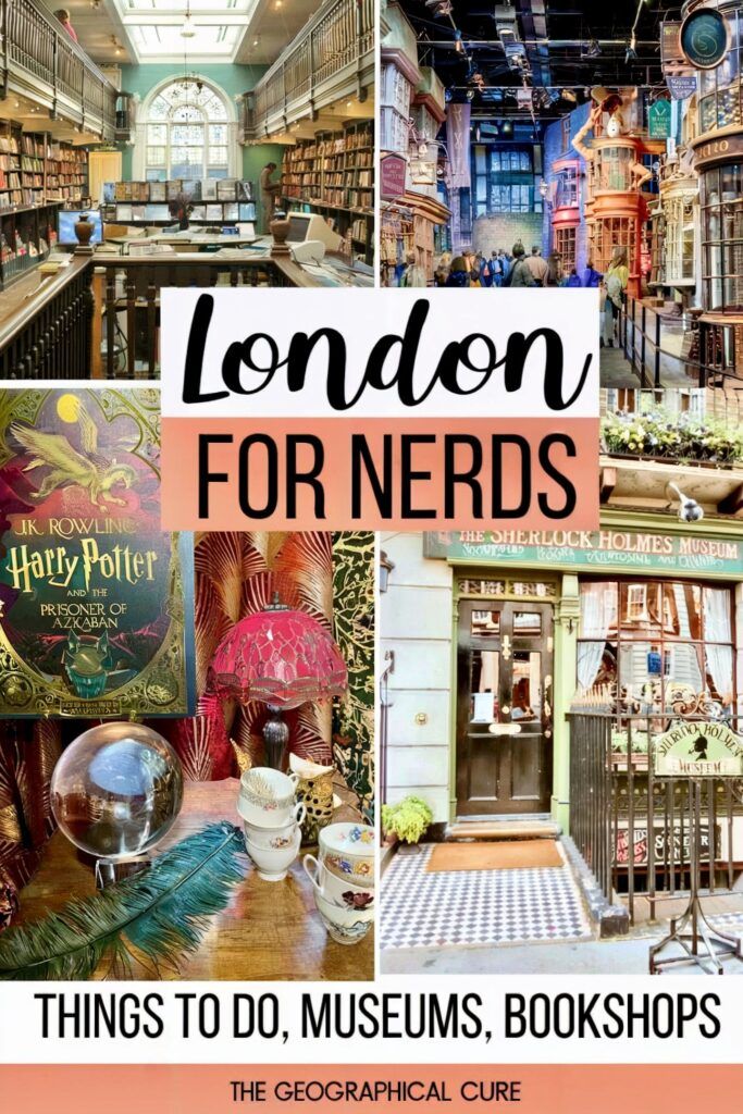 Pinterest pin graphic for nerdy things to do in London