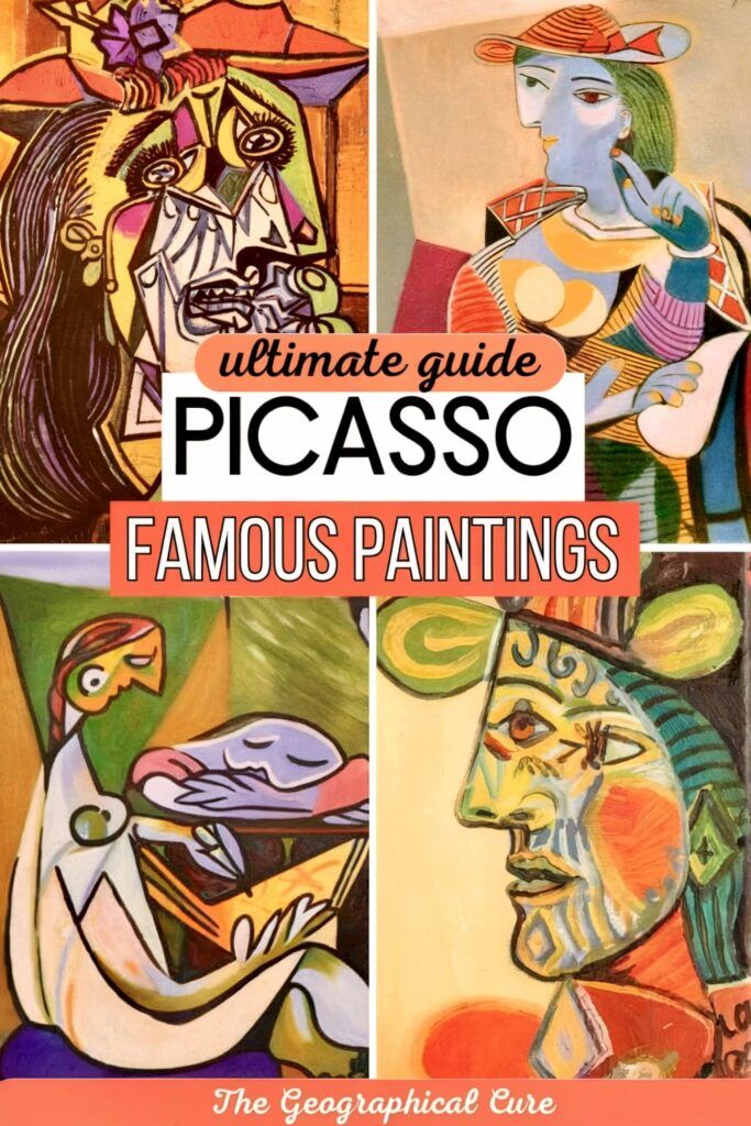 Pinterest pin graphic for famous Picasso paintings