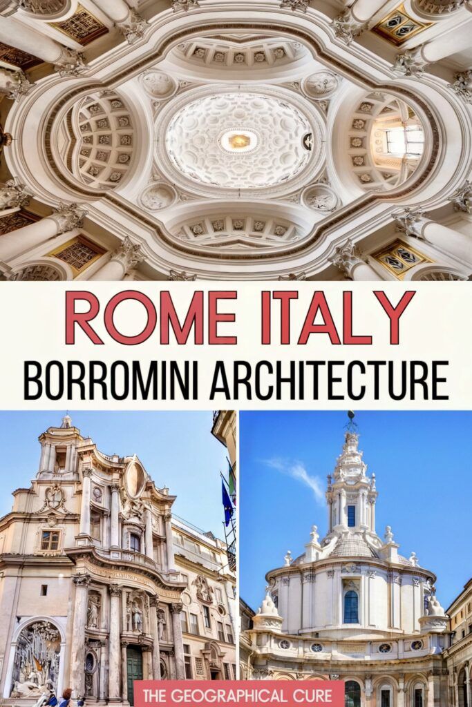 Pinterest pin graphic for guide to the life and architecture of Borromini in Rome