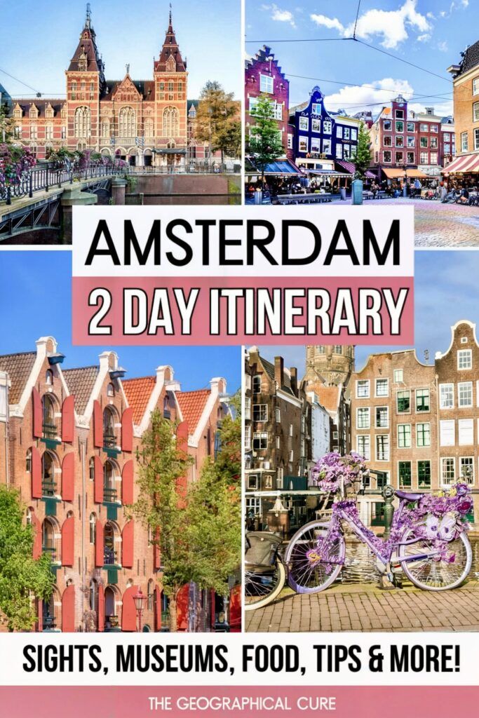 Pinterest pin graphic for 2 days in Amsterdam itinerary