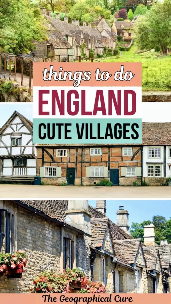 Pinterest pin graphic for beautiful towns in England