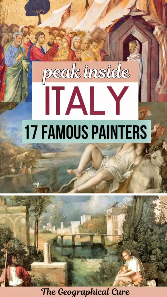 Pinterest pin graphic for most famous Italian artists of all time