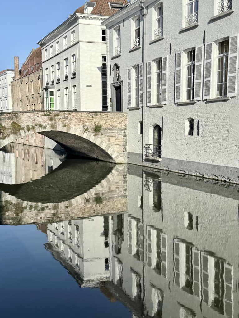 build,ng and bridge seen on canal cruise