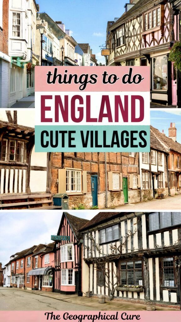 Pinterest pin graphic for storybook villages in England