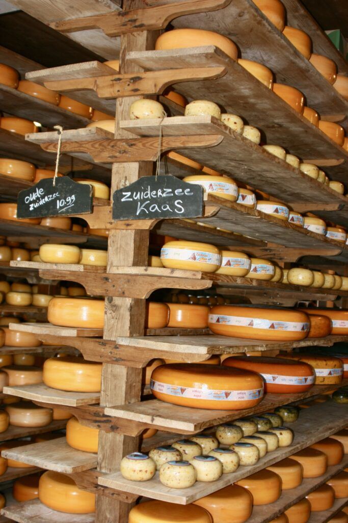 Edam cheese in a shop