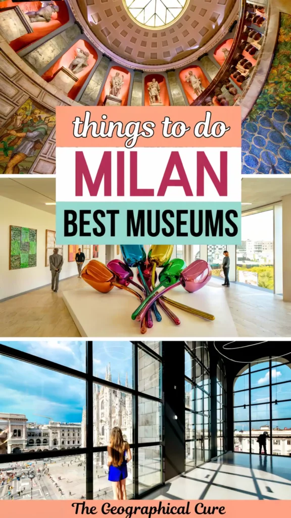 Pinterest pin graphic for guide to the best museums in Milan