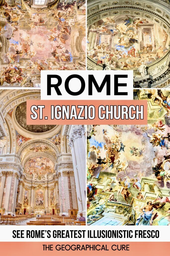 Pinterest pin graphic for guide to the Pozzo fresco in St. Ignazio