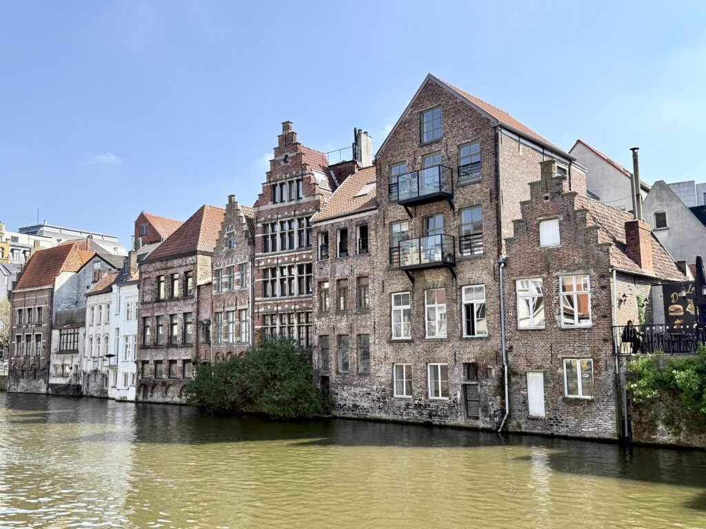 Flemish architecture on canal cruise