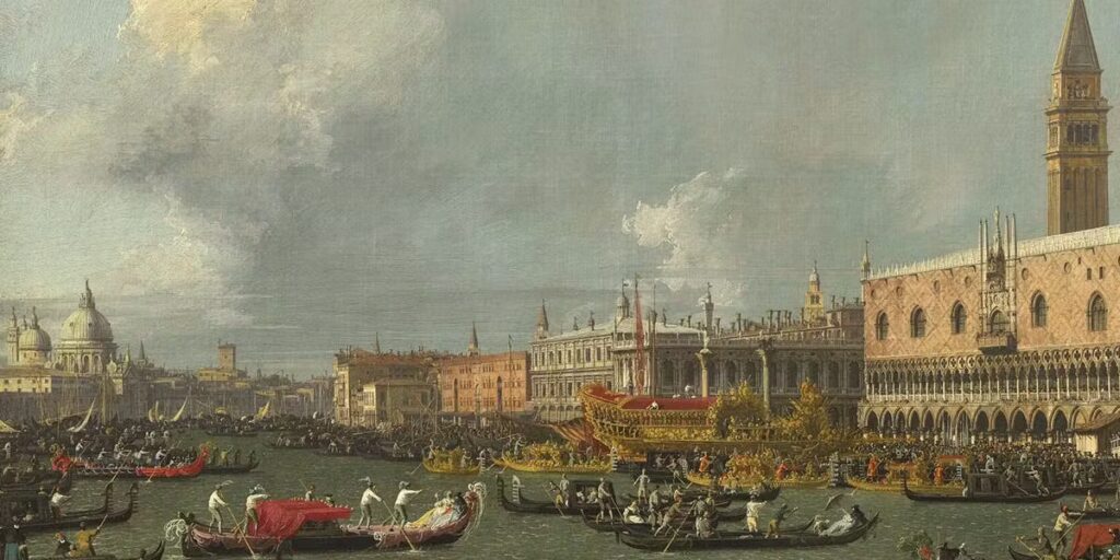 Canaletto, The Return of the Bucintoro on Ascension Day, 1732 (just sold for $43 million)