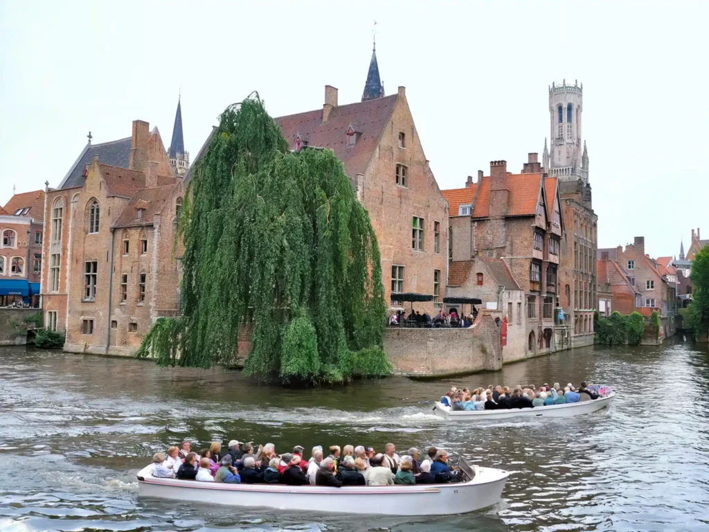 boat on canal cruise in Ghent