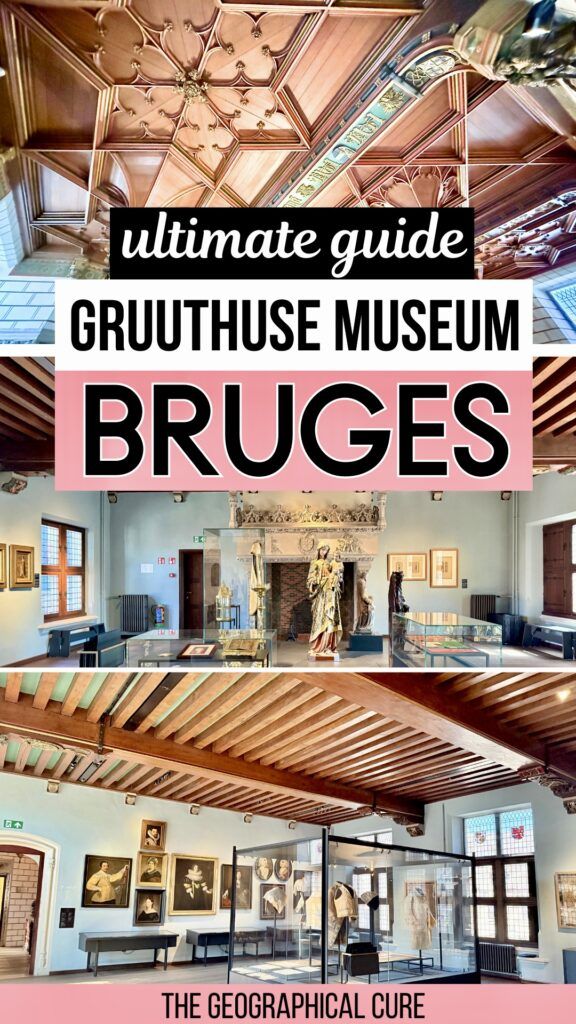 Pinterest pin graphic for guide to the Gruuthuse Museum in Bruges