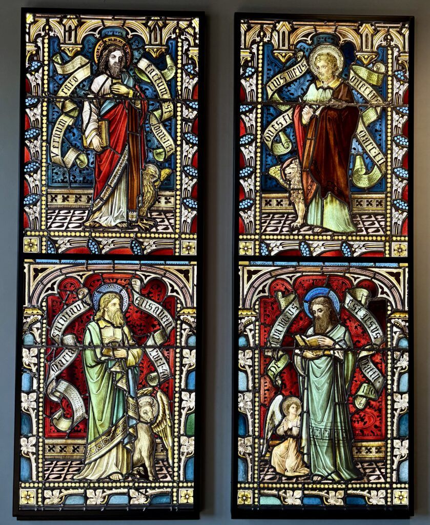 stained glass in the Neo-Gothic Room
