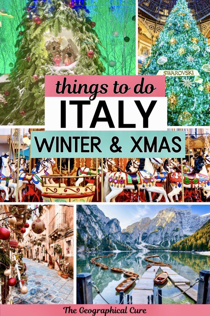 Pinterest pin graphic for things to do in Italy in December and winter