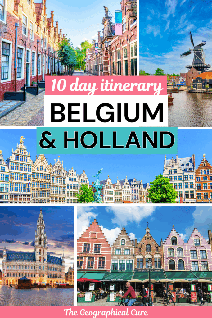 Pinterest pin graphic for 10 days in Belgium and Holland itinerary