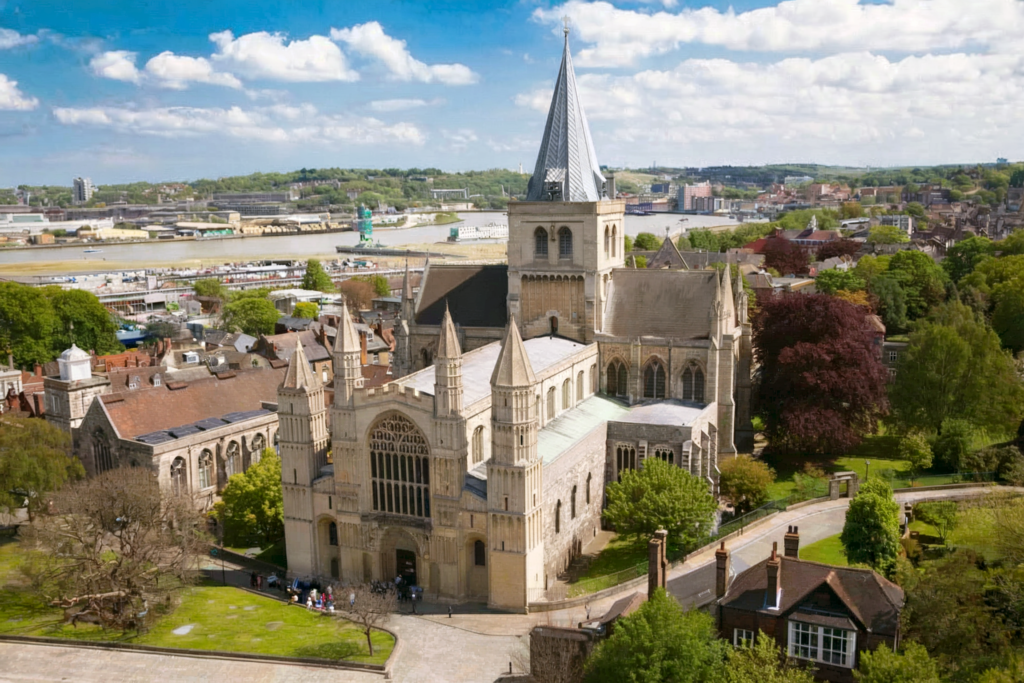 aerial view of Rochester Cathedral