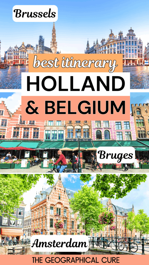 Pinterest pin graphic for 10 day Belgium Holland itinerary