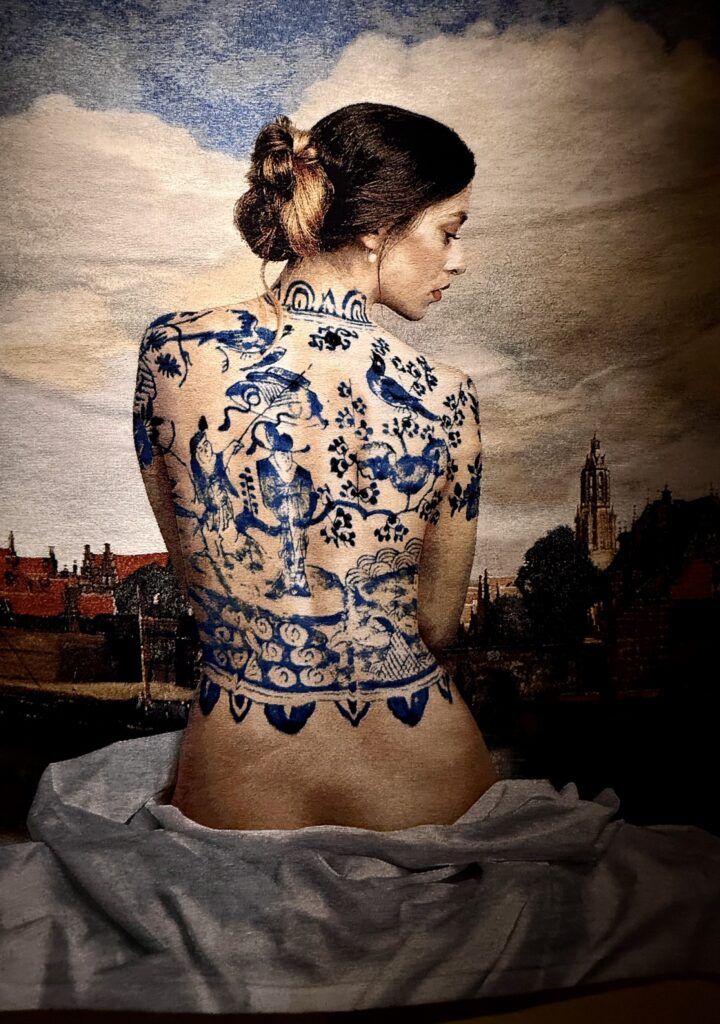 sabelle Torelle, Gilga Delft — set in a Vermeer landcape