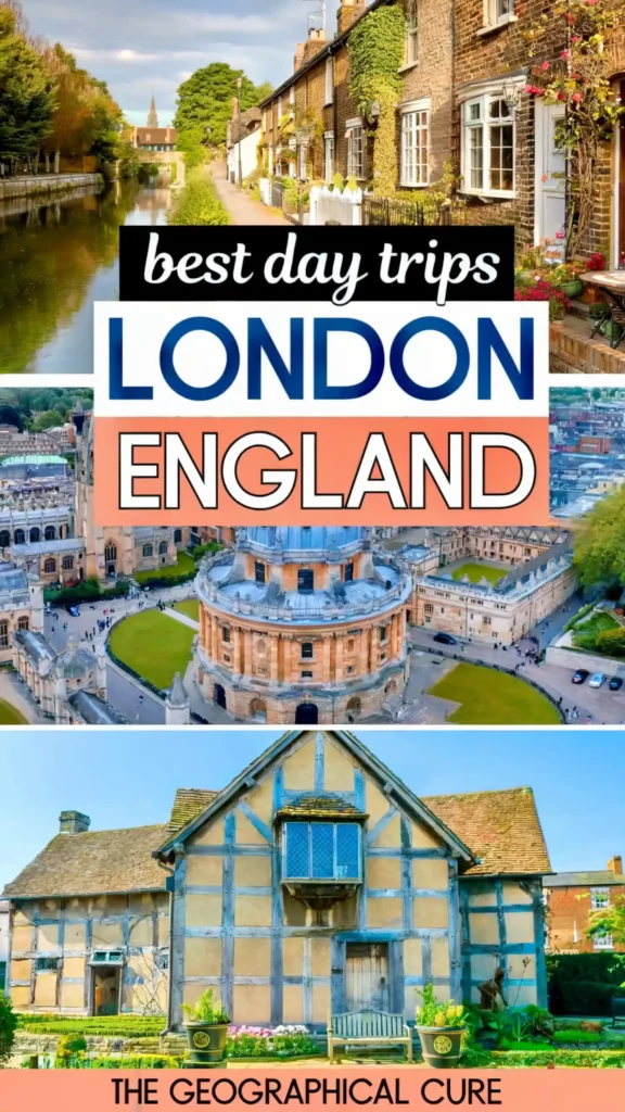 Pinterest pin graphic for best day trip from London for history and culture