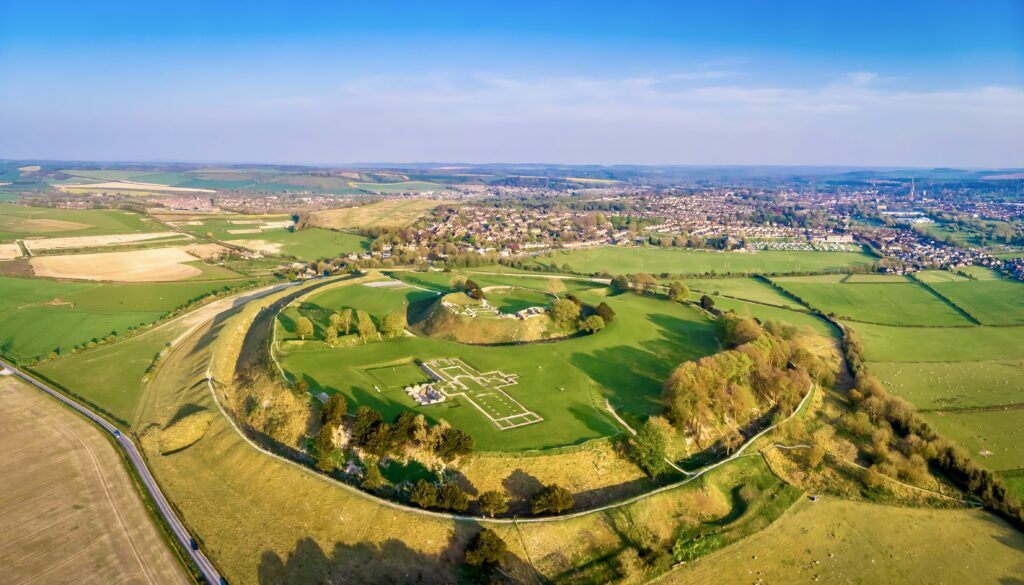 aerial view of Old Sarum