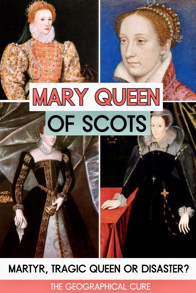 Pinterest pin graphic for a mini history of Mary Queen of Scots