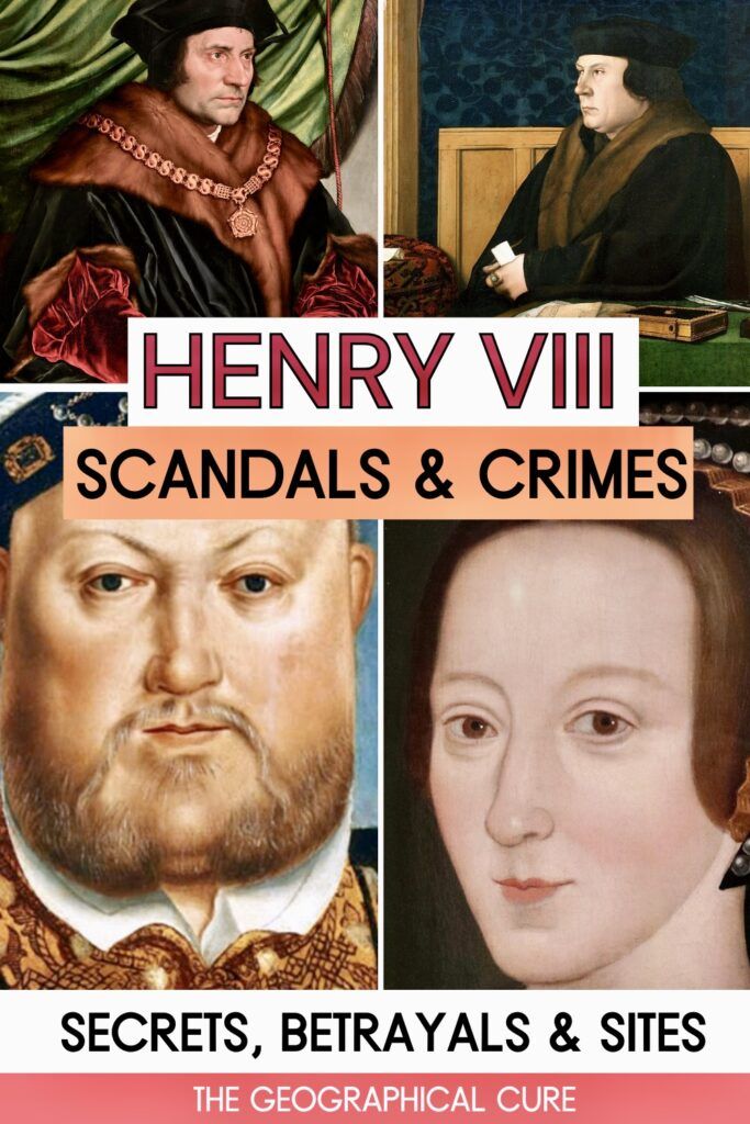 Pinterest pin graphic for the crimes of Henry VIII
