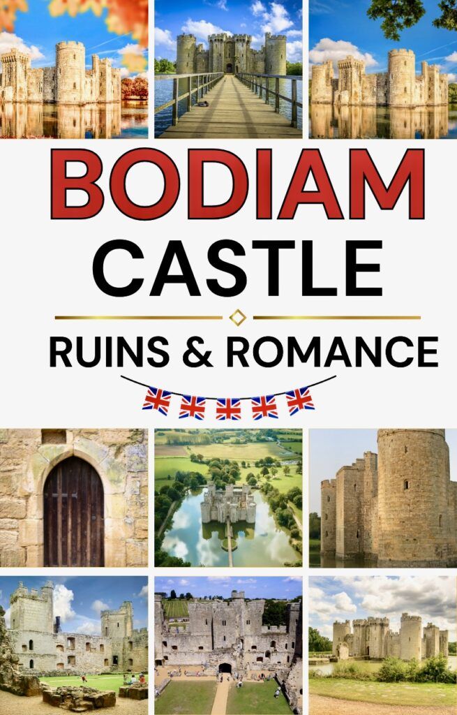 Pinterest pin graphic for guide to Bodiam Castle