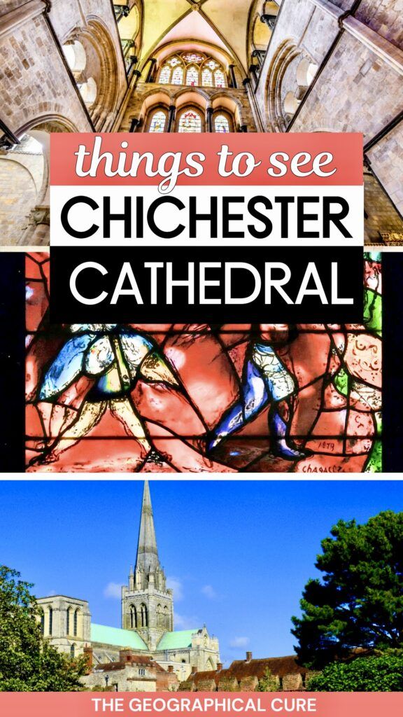 Pinterest pin graphic for guide to Chichester Cathedral