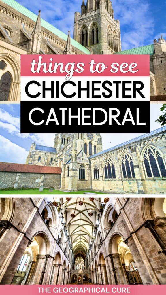 Pinterest pin graphic for guide to Chichester Cathedral