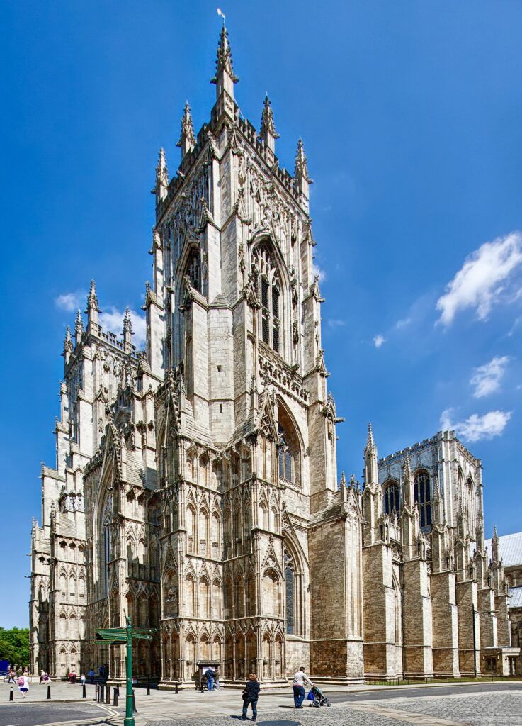 Gothic facade of York Minster