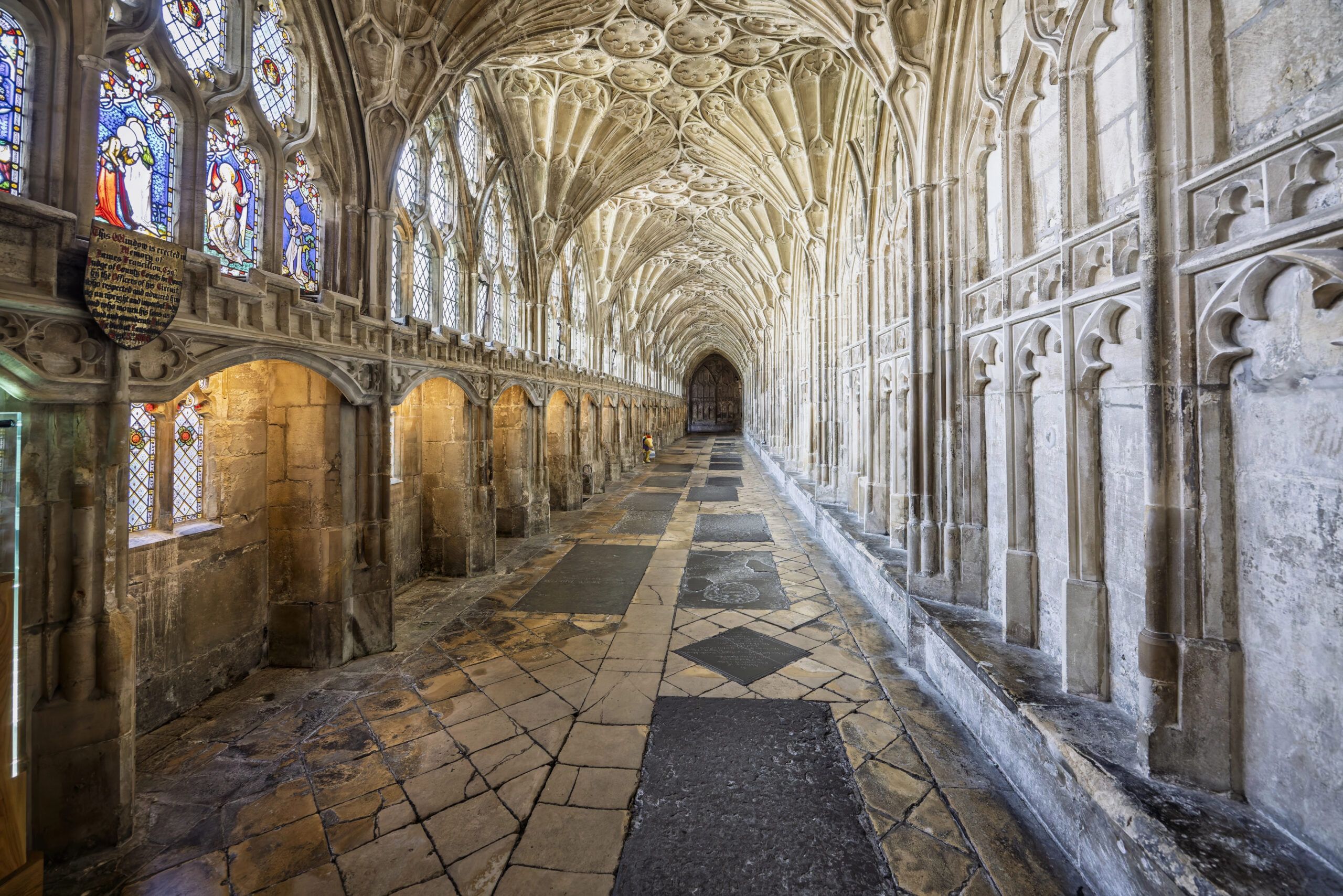 cloister in Gloucester Cathedral