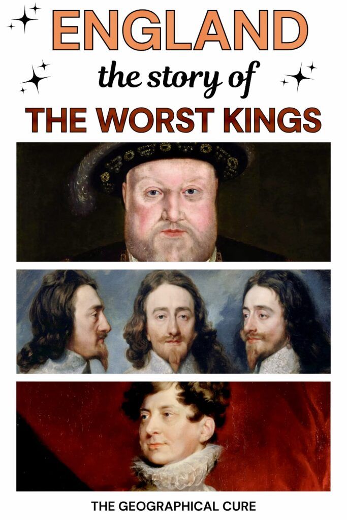 Pinterest pin graphic for worst kings of England