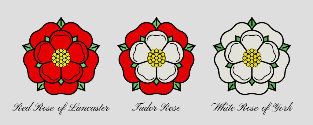 York, Lancaster, and Tudor roses