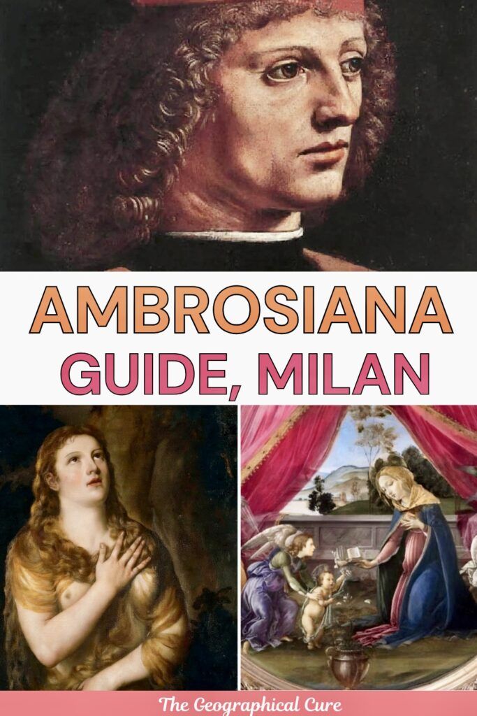 Pinterest pin graphic for guide to the Ambrosiana in Milan