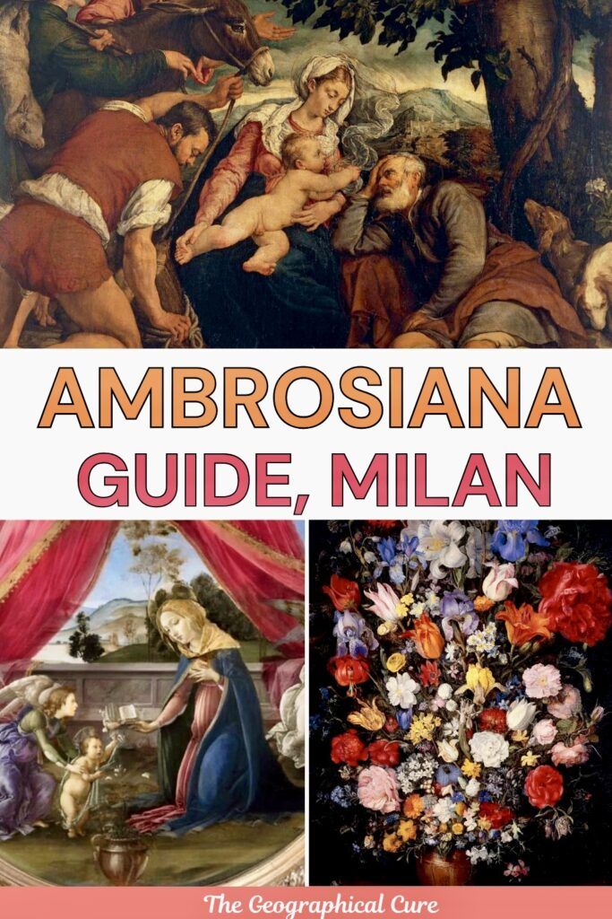 Pinterest pin graphic for guide to the Ambrosiana in Milan
