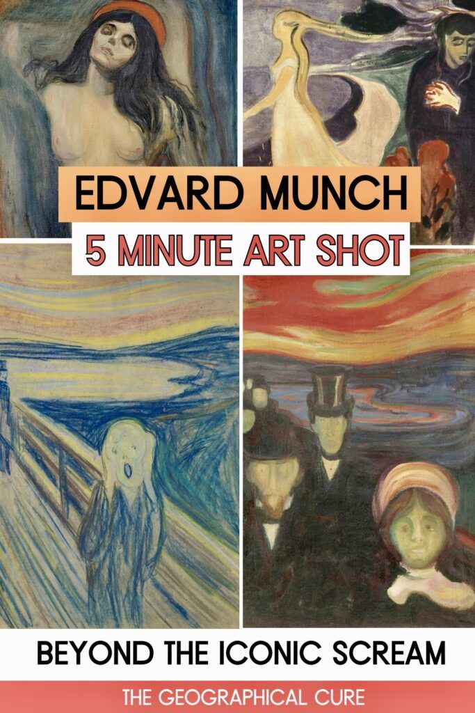 Pinterest pin graphic for Edvard Munch beyond The Scream