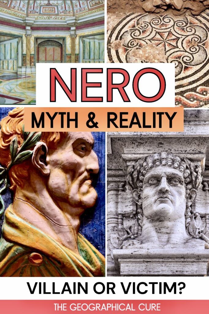 Pinterest pin graphic for Nero, Roman emperor
