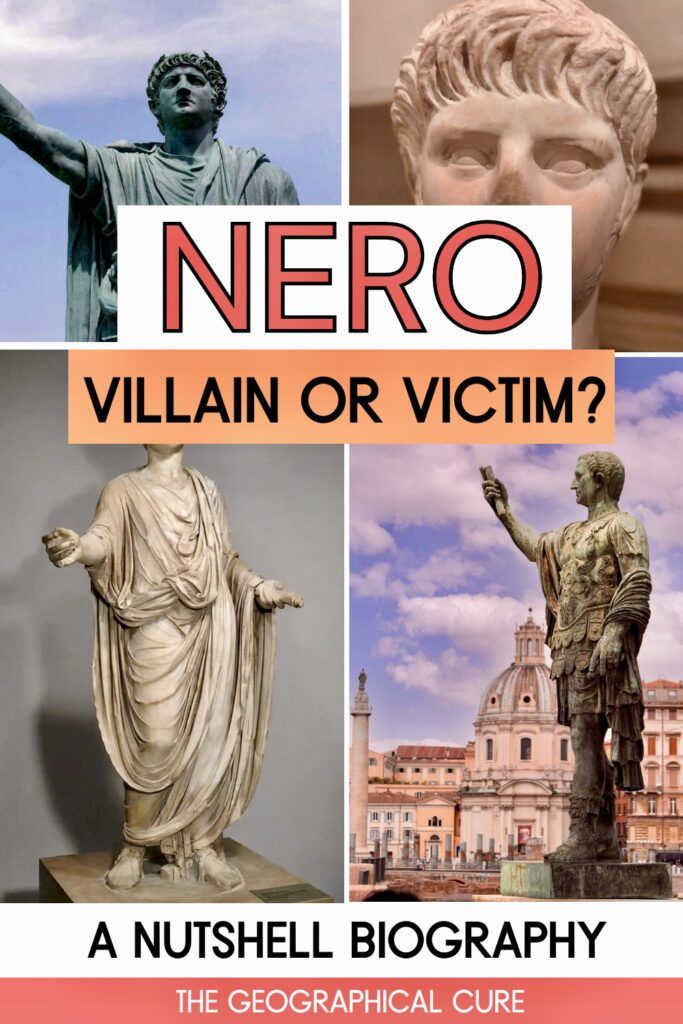 Pinterest pin graphic for Nero, Roman emperor
