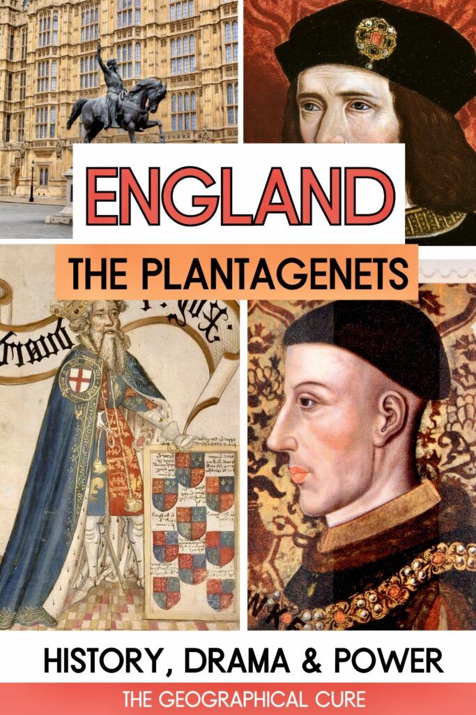 Pinterest pin graphic for guide to the Plantagenet dynasty