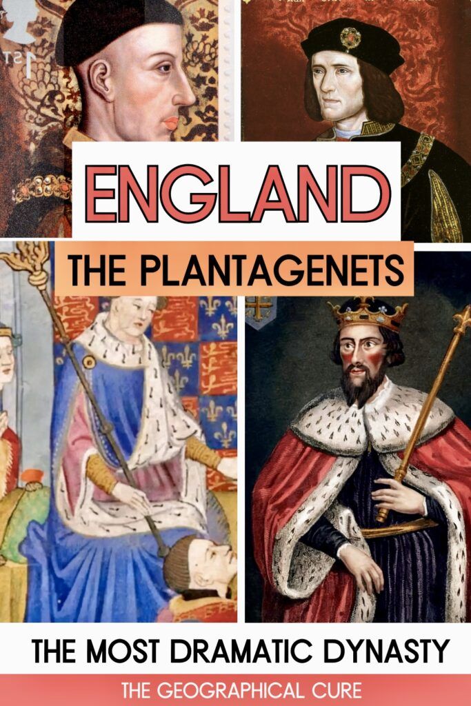 Pinterest pin graphic for history of the Plantagenets