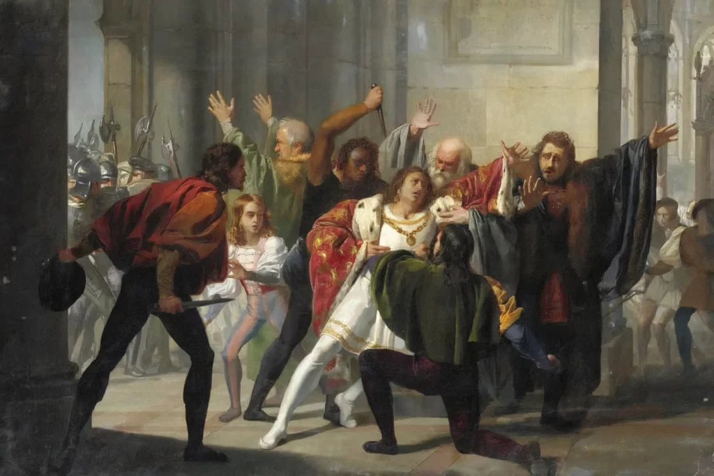 painting of the Pazzi Conspiracy assassination