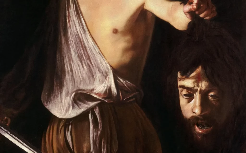 detail of David with the head of Goliath