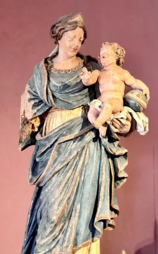 statue of Madonn and Child at the Our Lord in the Attic museum