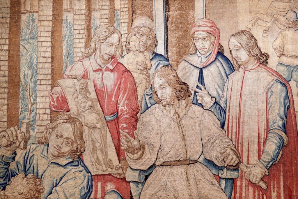 Lorenzo the Magnificent among the sculptors and the painters in the Medici Gardens