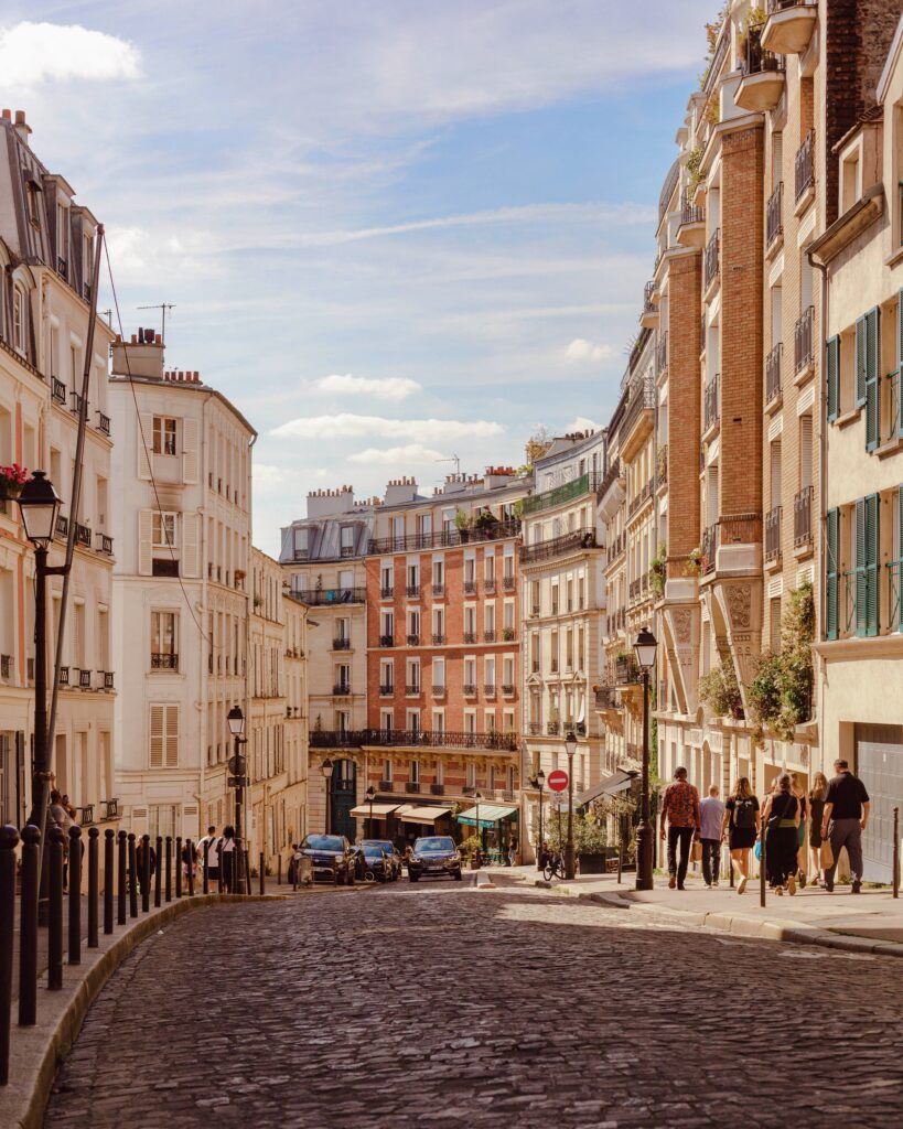 beautiful street in Montmartre